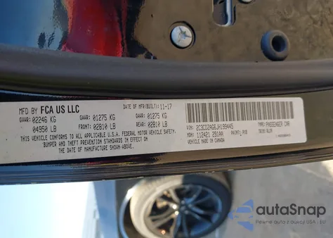 2018 Dodge Challenger Sxt Plus from USA, damaged, VIN 2C3CDZAG6JH199445